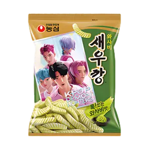 Nongshim x Netflix Demon Hunters Wasabi Shrimp Crackers 70g - Limited Edition K-Pop Collaboration Snack