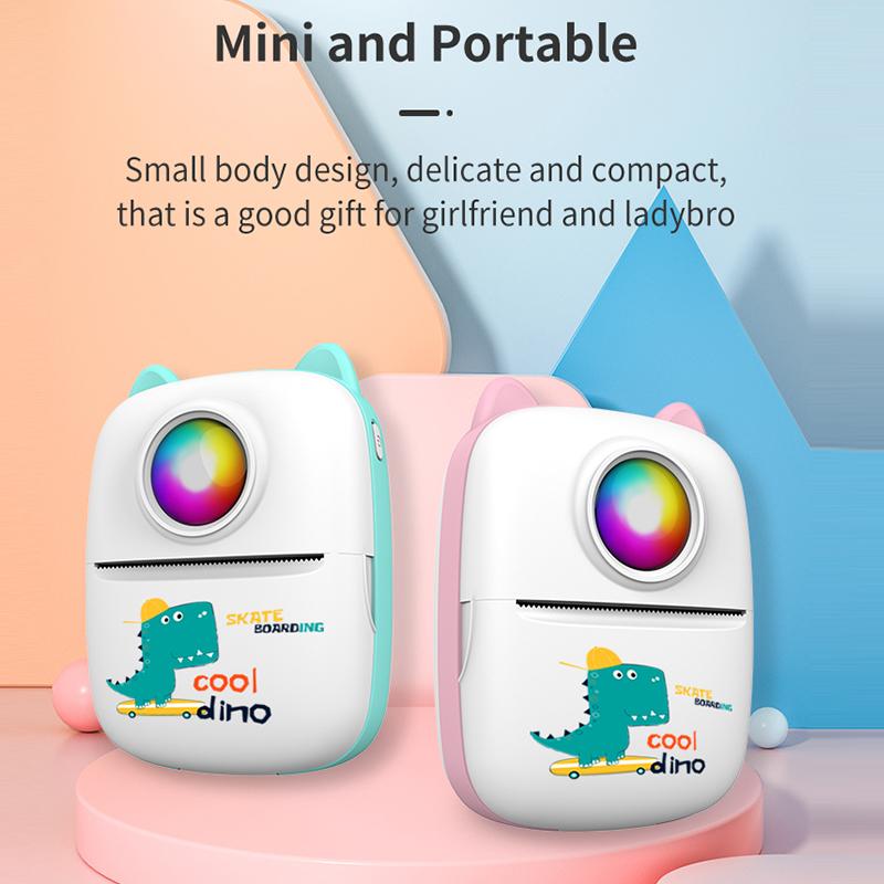Mini Picture Printer, Portable Printer, Pocket Sticker, Receipt Printer, 203 DPI Resolution, Multifunctional Printer with 1000mAh Battery for Journal, Notes, Photo