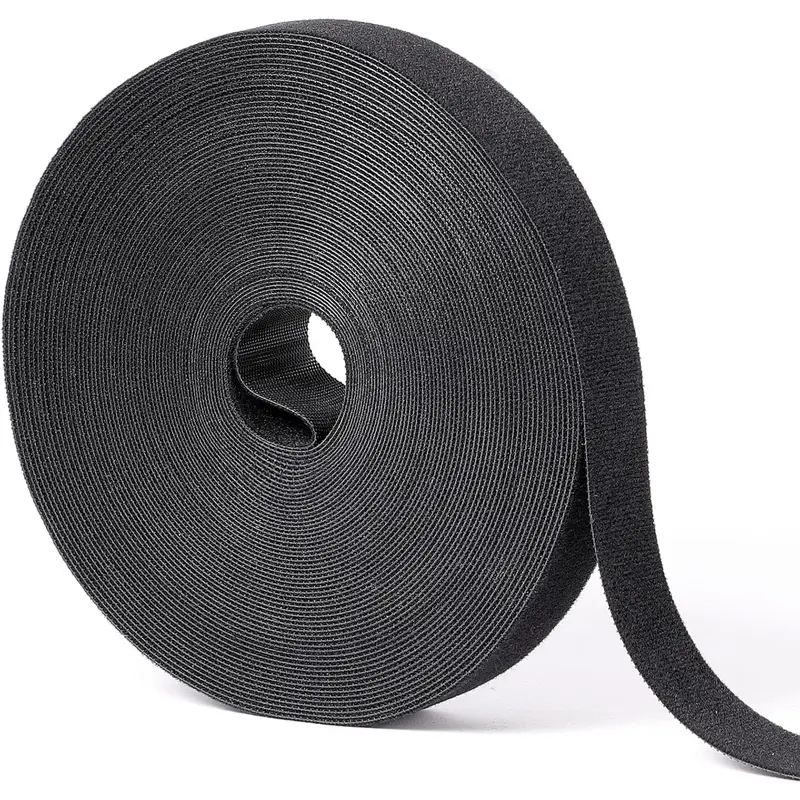 1 in x 60 ft Hook and Loop Roll |   Double-Sided Strips, Self-Gripping Straps |   Reusable Multi-Purpose Wrap Fasteners for Home, Office, Data Center, and More
