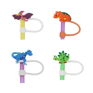 Tumbler Trot: 4-Pack Reusable Horse & Dinosaur Design  Caps for 30&40oz Cups! Sip in Style with these Fun Drinkware Accessories! Mug Bottles straw tip