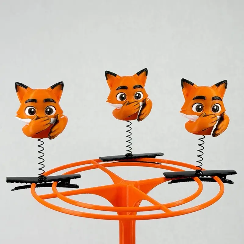 SCUBA - Scuba Fox - Pack of 3 Festival Sprout Clip / EDM Rave Hat Accessor