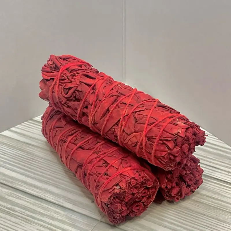 Dragonsblood Sage Smudge Bundle - Traditional Sage with Dragon's Blood Resin, Fragrant Scented Aroma Fragrance for Deep Cleansing, Strong Protection Energy & Light Use