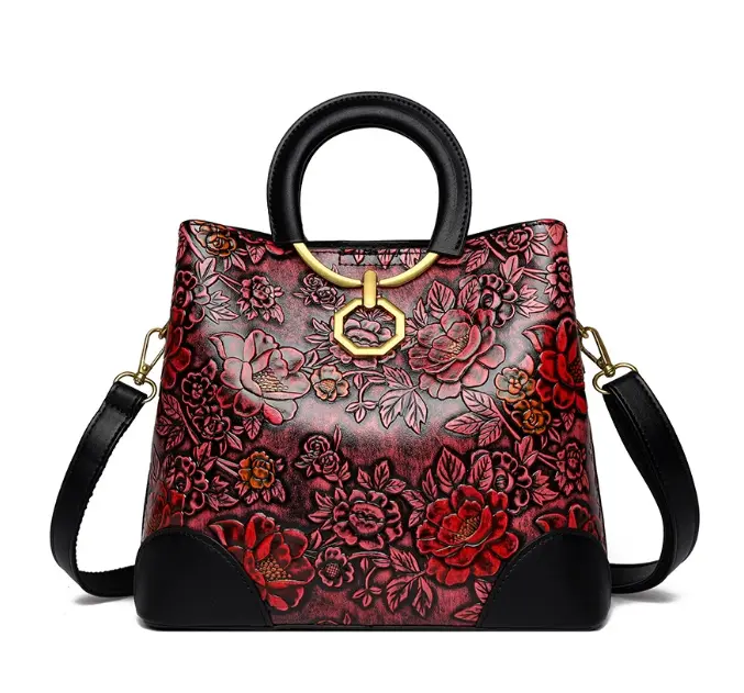 Z14-New embossed pattern fashion all-in-one crossbody tote