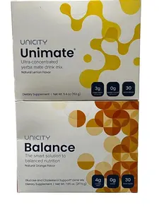 *NEW* 2 Boxes Combo-Unicity Unimate LEMON and Unicity Balance Natural Orange