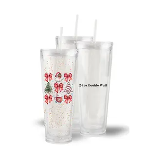 Live Claim 24 oz Double Wall Cup Snow Globe Tumbler Lava Drip Faux Honey Cup Glitter or Suspension Flow Reusable Custom Design with Straw