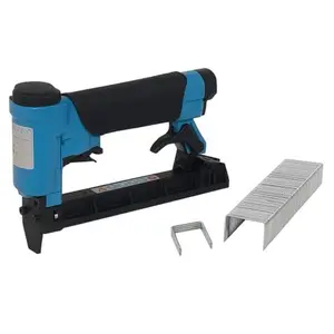 Fasco F1B 7C-16 Fine Wire Stapler Bundle with One Box of 3/8" Galvanized Staples (10,000 Count) – 22 Gauge, 3/8" Leg x 3/8" Crown (C06 87006)