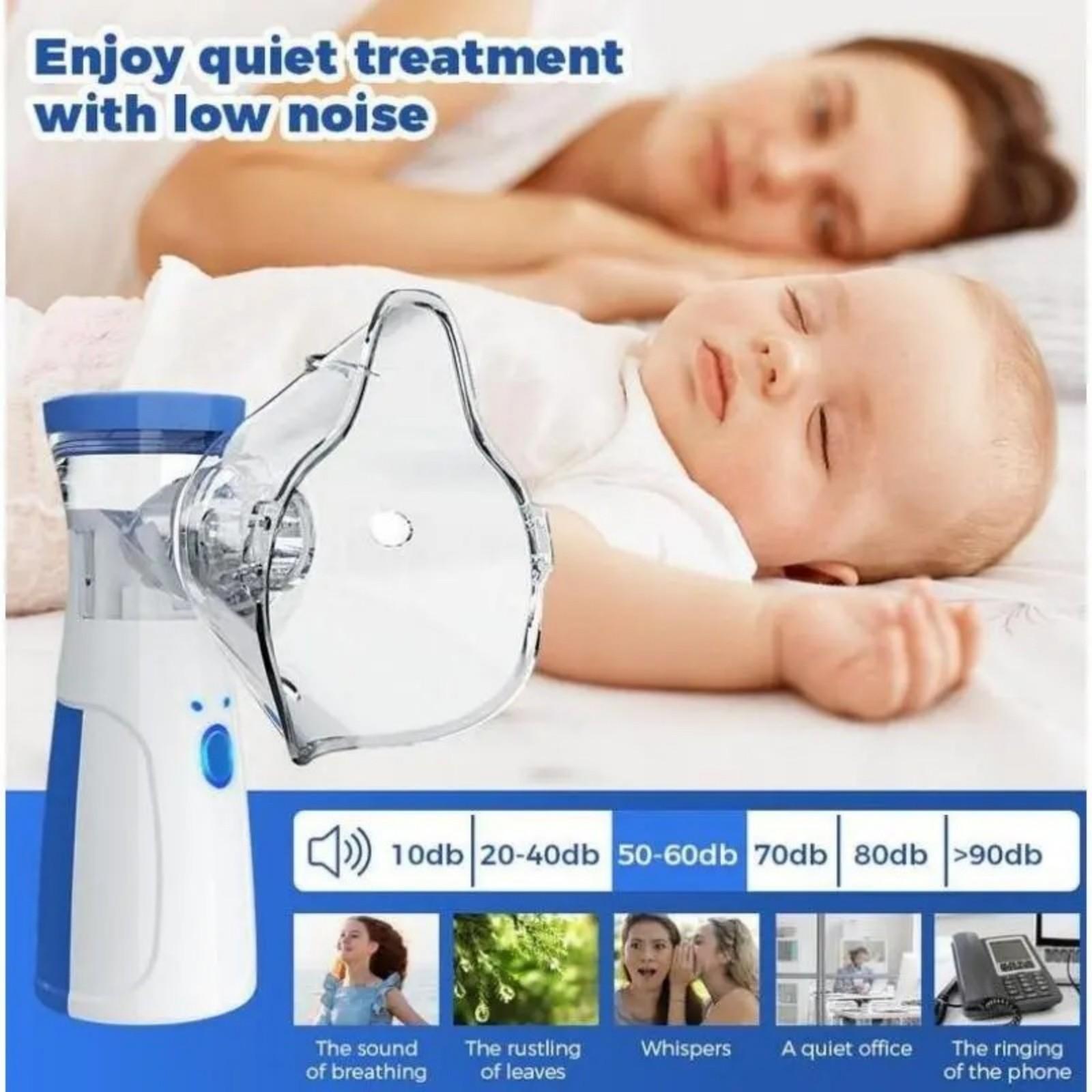 2PCS Portable Handheld Humidifier, Rechargeable Smart Mist Humidifier with Auto Cleaning & Dual Spray Modes, Ultra Quiet 25dB Personal Humidifier for Home Travel Adult Kids Respiratory Care