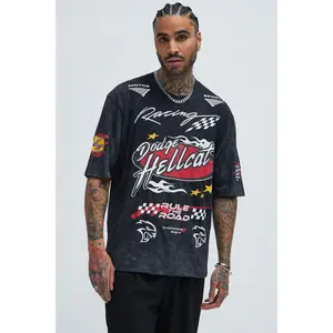 Dodge Hellcat Vintage Short Sleeve Tee - Grey