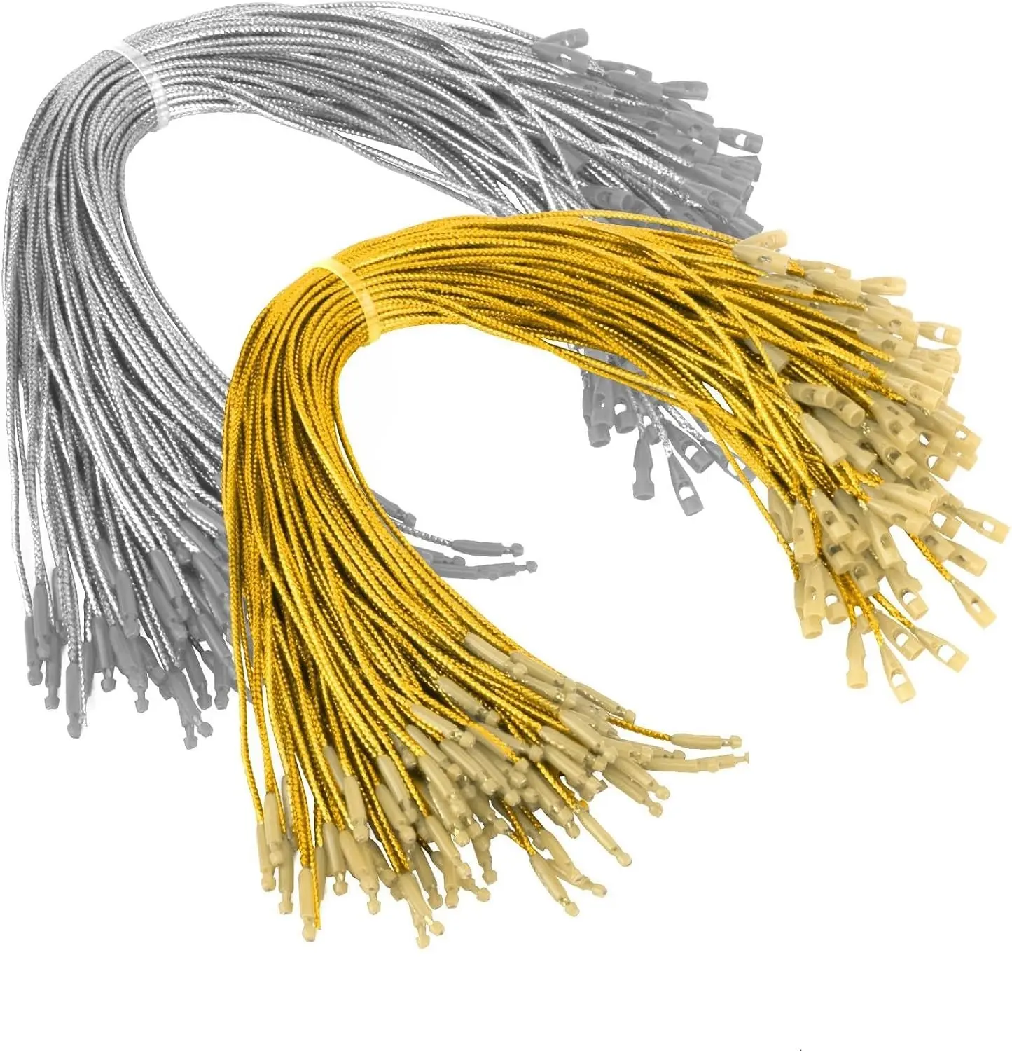 200 Pcs PreCut Ornament Hook for Christmas Trees Gold Silver Ornament String for Xmas Holiday Party Hanging Decorations