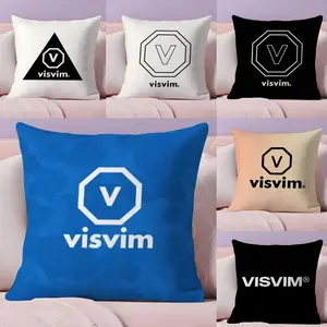 Brand Design V-Visvim Cushion Cover Soft Short Plush Fabric Double-Sided Print Organic Breathable Sofa Pillow Case, Home Machine Washable in Warm Winter Perfect for Home Decor Warm Winter Home Child Gift