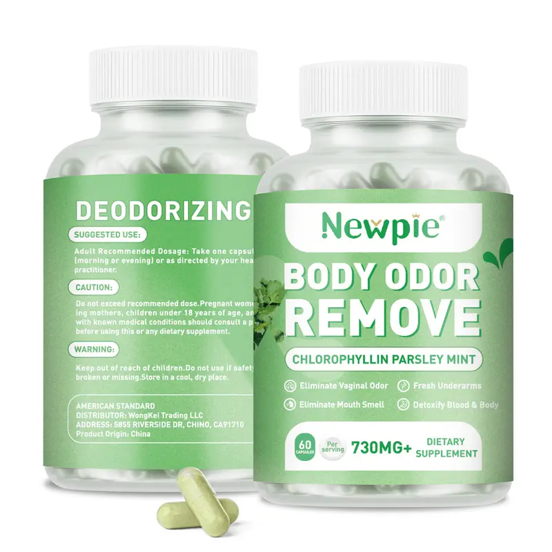 Body Deodorizing Supplement,Chlorophyll Pills for Men & Women,Natural Internal Odor Control Pills for Skin, Breath, and Gut Health, with Gluten-Free Complex,60 Capsules (60 Capsules)