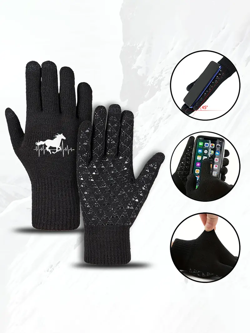 Thermal Winter Touchscreen Gloves For Men & Women – Cold Weather Warm Mittens