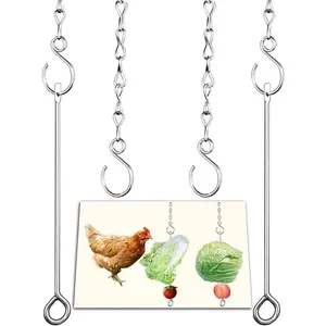 Chicken Vegetable Hanging Feeder  for Hens Pet Chicken Veggies Skewer Fruit Holder for Hens Large Bird
