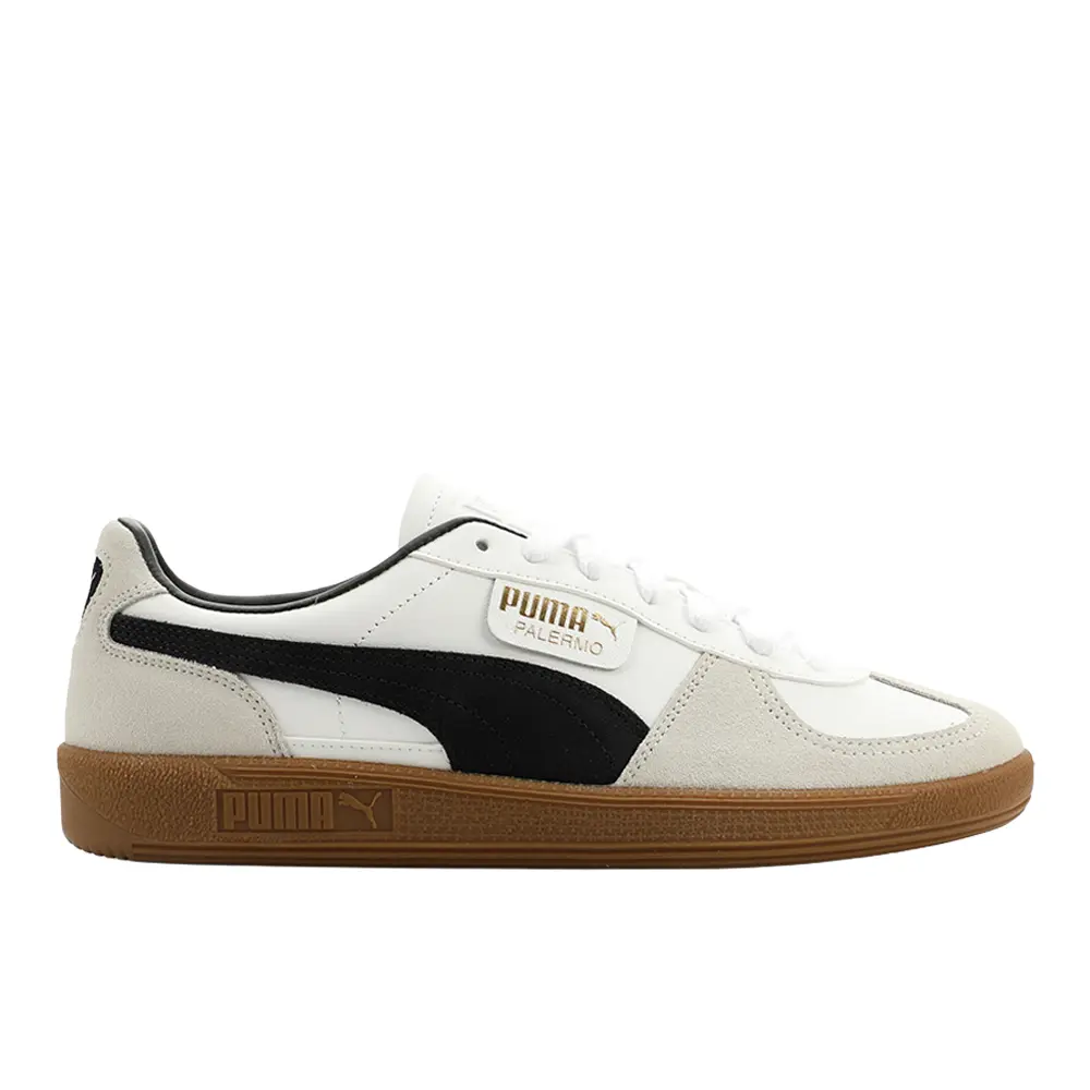 PUMA Womens Palermo Leather Lace Up Sneakers Shoes Casual - White PUMA Womens Palermo Leather Lace Up Sneakers Shoes Casual - White