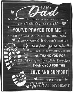 to My Dad Blanket Dad Gifts from Daughter or Son Birthday Christmas Blankets Gift for Dad