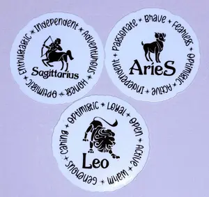 Water Zodiac Sign Stickers – Pisces Cancer Scorpio Astrology Vinyl Decals – Horoscope Star Sign Planner & Laptop Stickers