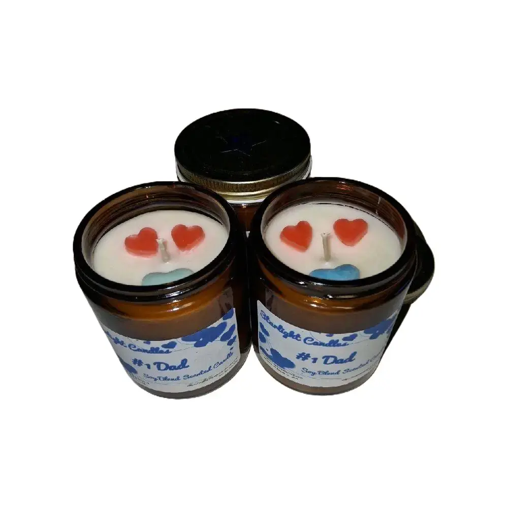 Long-Lasting #1 Dad Scented Candles, Premium Fragranced Candles for Father's Day Gifting Men's Set Decor Decoration