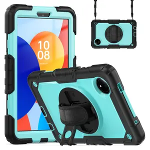 Stock Case for Xiaomi Redmi Pad 2 11 inch 2025/Redmi Pad SE 8.7 4G (2024)Cover with 360 Rotating Kickstand Hand Shoulder Shockproof Heavy Duty Case Shockproof Heavy Duty Case with Screen Protector, Pencil Holder, Rotating Stand, Hand Strap, Shoulder Strap