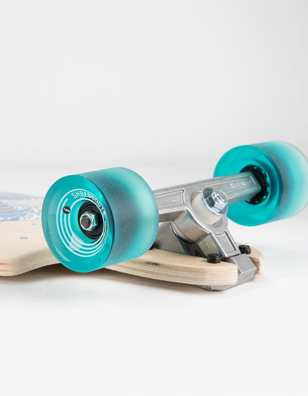 GOLDCOAST Swell Drop Through 36" Longboard Skateboard, Multi-Colored, ONESZ