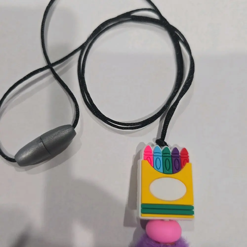 Landyard for Teachers Colorful Crayon Design Can Be Used for Keys and ID Holder with Black Cord