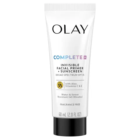 OLAY Complete Invisible Finish Face Priming Sunscreen SPF 35, Vitamins-Infused, Nourishing, Smooth, Aloe Moisturizing Facial Sunscreen & Sun Care Skincare Product