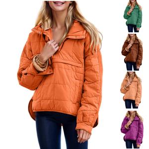 SCUSTY Women's Oversized Puffer Jacket TikTokShopBlackFriday Quilted Light Weight Pullover Hooded Padded Hoodies Winter Warm Long Sleeve Coat