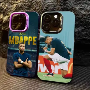 Football K-Kylian M-Mbappe  Phone Case Color Silver Shell For iPhone 17 Air 16 15 14 13 12 11 Pro Max Plus Samsung S26 S25 S24 S23 S22 Plus Ultra