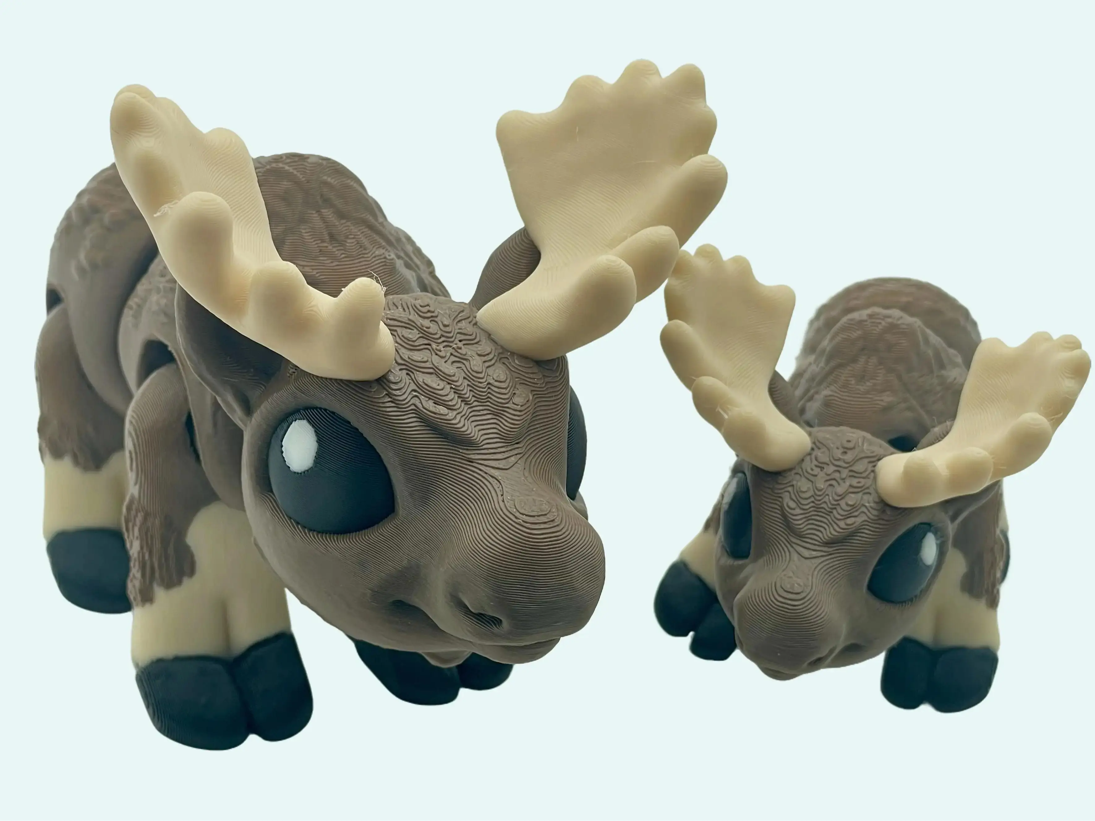 Adorable 3D printed Moose (and mini-Moose!)