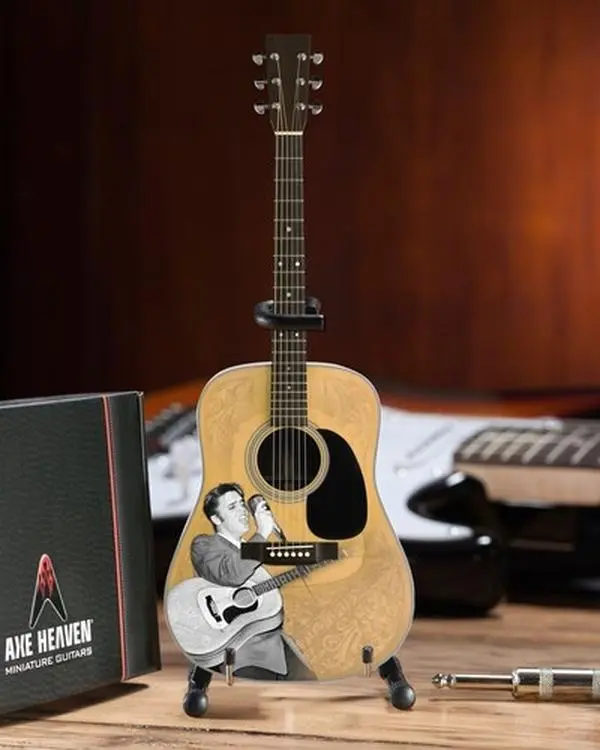 Axe Heaven -Elvis Presley - Elvis Presley 1955 Tribute Mini Acoustic Guitar Replica Collectible  [Collectible Figurine/Statue/Bust] Collectible