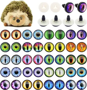 40Pcs 24MM Glitter Safety Eyes with 0.94inch Washer for Washers Cat Crocheting Eyes Tool Safety Eyes for Craft Doll Eyes for DIY Halloween Decoration (Excluding Toys) - Home Improvement.