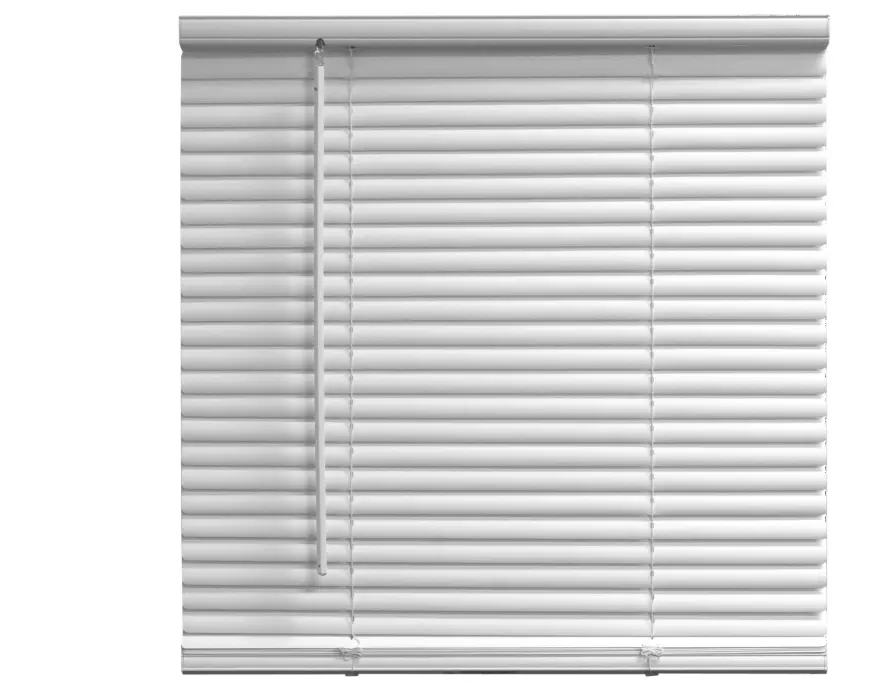 1" Cordless Vinyl Room Darkening Blinds, White, 31"W x 72"L