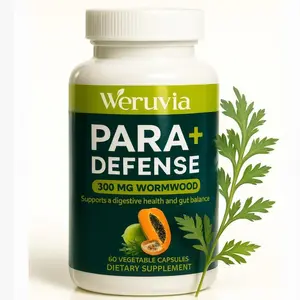 Digestive Cleanse Detox Capsules | Wormwood 250mg, Black Walnut 250mg, Clove 100mg, Papaya Seed, Garlic | Natural Digestive and Gut Health Supplement | 60 Capsules