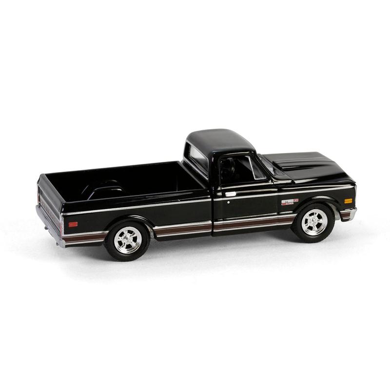 1972 Chevy Cheyenne C10 – Black Diecast 1:64 Scale Model - Greenlight 30546
