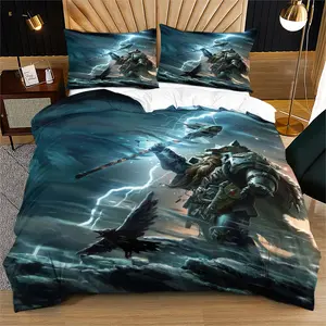 Warhammer Series 3 Pattern Soft Durable Bedding Set, Includes Pillowcases, Perfect Gift for Teens & Adults, Modern Bedroom Decor