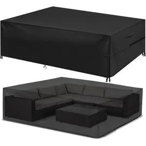 Patio Furniture Covers, Extra Large Outdoor Furniture Set Covers Waterproof, Rain Snow Dust Wind-Proof, Anti-UV