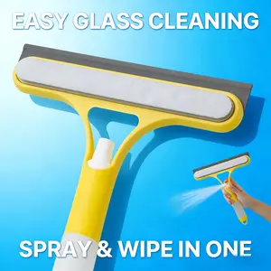 3 in 1 Window Cleaning Scraper, Window Squeegee, Easy To Clean Glass Scraper with Spray Bottle, Multi-function Window Cleaning Tool, Fall Decor ease tiktok shop engagement magic touch cleaner brush home 3-in-1