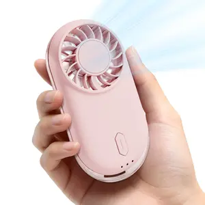 Handheld Mini Fan Powerful Small Personal Portable Speed Adjustable USB Rechargeable Eyelash Fan for Kids Girls Boys Woman Man Home Office Outdoor Travel, Pink
