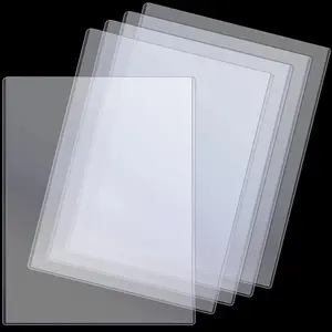 5 Pcs 8.5 x 11 Clear Rigid Sheet Protectors Plastic Document Page Holders