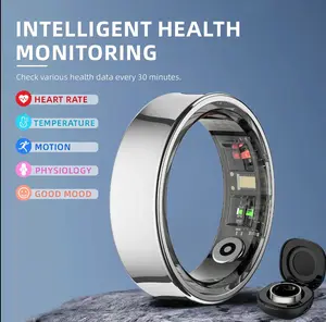 Smart Temperature Fitness Ring - 1 Count USB Rechargeable, Long Battery Life, 5ATM Waterproof, Wearable Device with Compact Monitoring, Wireless Portable Fitness Tracker for Men & Women,summervibes