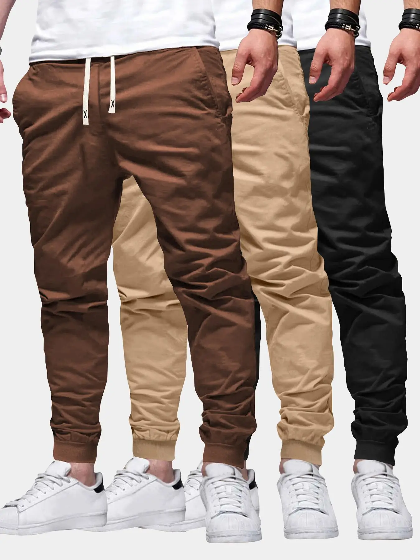 Men's Solid Drawstring Pocket Sweatpants, Fashionable Comfortable Casual Jogger Trousers, Sweatpants for Men, Summer Outfits 2024, Boys Clothing, Men