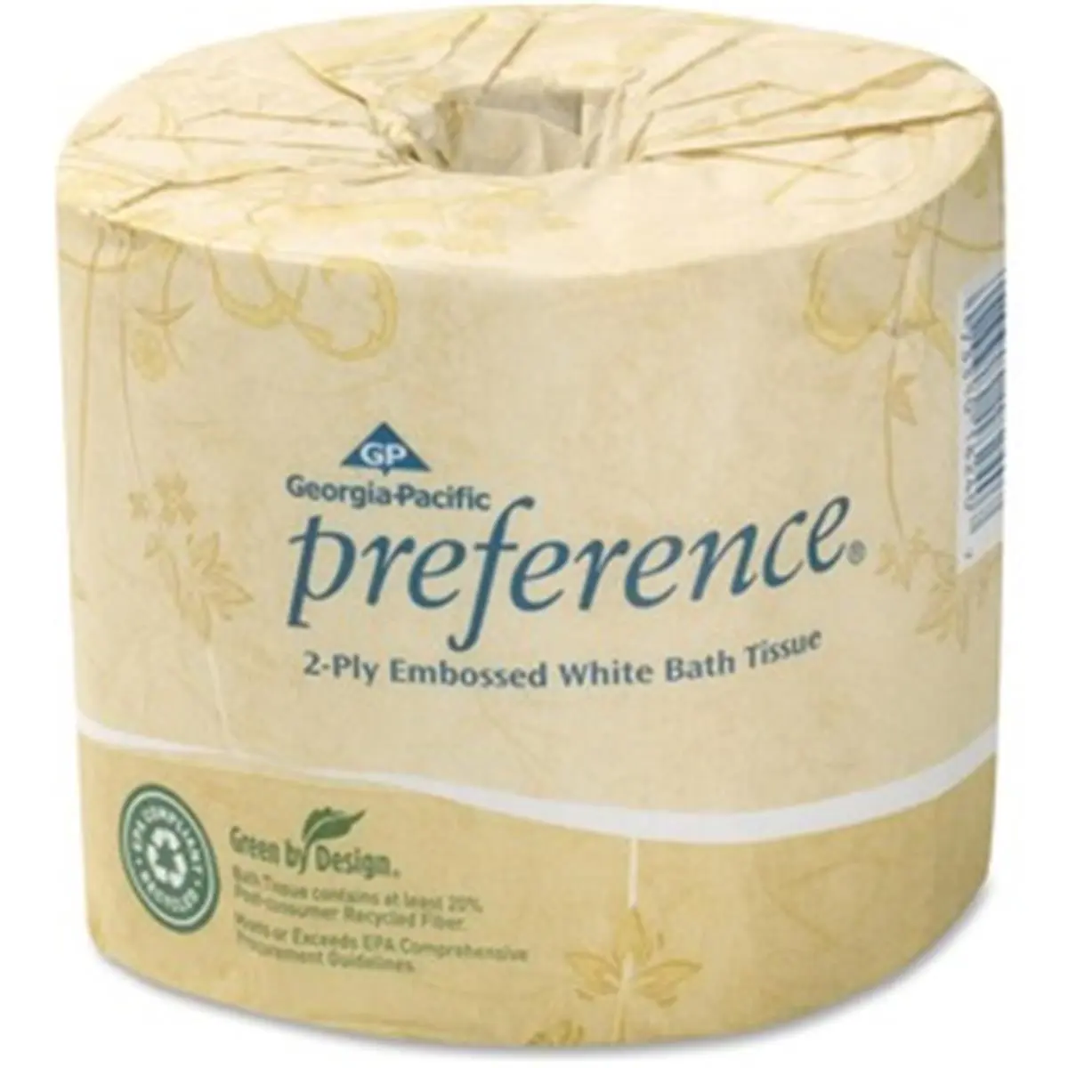 Georgia-Pacific 212 MAIN 2-Ply Recycled Fiber Toilet Tissue, 550 Full Size 4x4.05" Iris Embossed Absorbent Sheets, Individually Wrapped Bathroom Tissue, 550 Sheets, Eco-Friendly