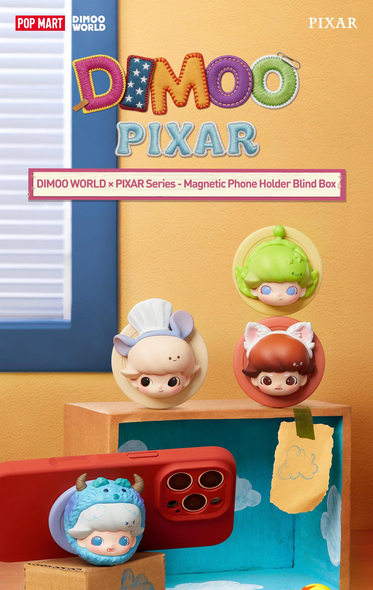POP MART DIMOO WORLD × PIXAR Series-Magnetic Phone Holder Blind Box[ship by Aug. 5th]