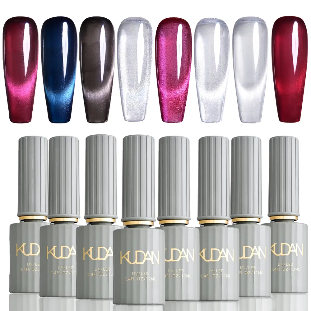 KUDAN New Summer Glitter Cat Eye Gel Nail Polish,12ml Capacity, Long-lasting Wear. Enjoy Salon-quality Manicures At Home, Ideal for Daily Commute, Dates, Dinners and Holiday Gifts
