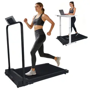[Fahuac]Walking Pad Treadmill with Handle Bar & Adjustable Incline, Compact Under Desk Treadmill for Home Office, 0.6-3.8 MPH Remote Control, Portable Silent Walking Machine with Foldable Handrails, Space Saving