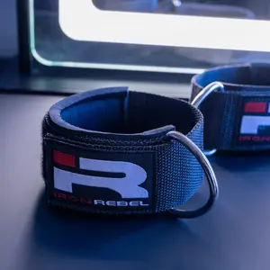 Iron Rebel IR Wrist Cuffs - Black Mesh with Logo, Designed for Versatile Use, Ideal for Various Activities