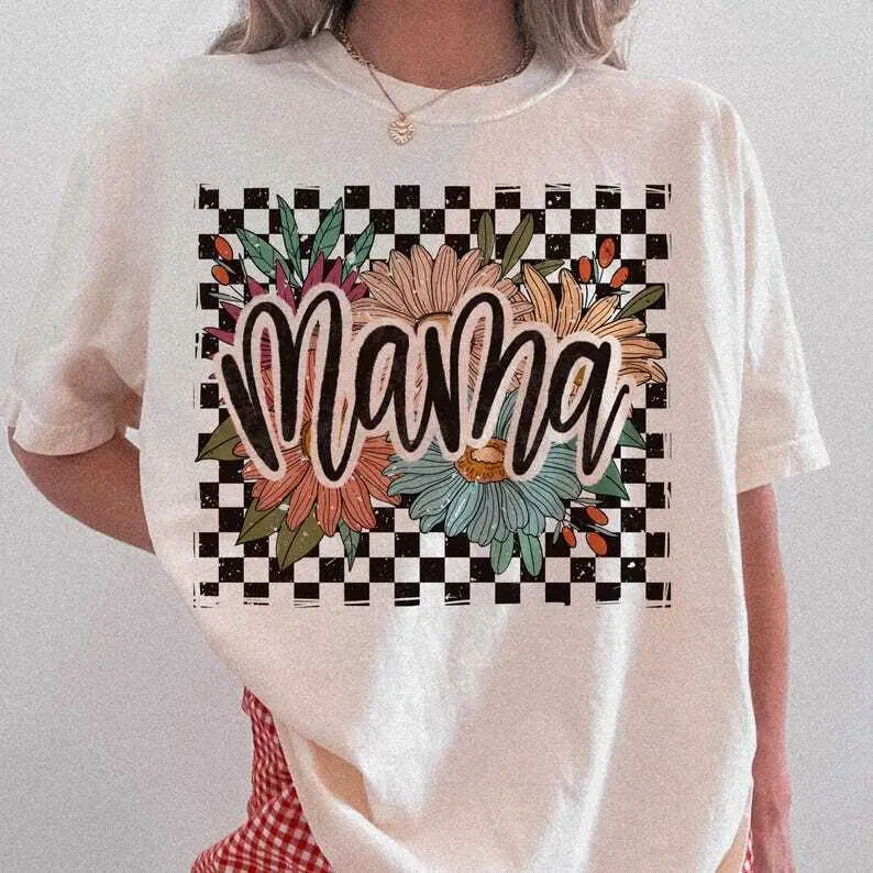 Mama checkers T-shirt, retro mama Tee, mama Shirt, mothers day tee, mama shirt for women and her