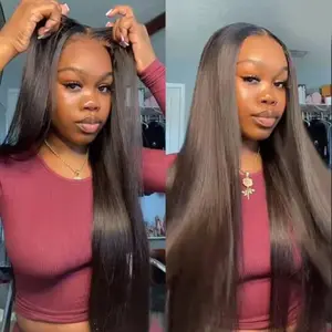 Bling Hair Glueless Pre-Cut Lace Wig 9x6 7x5 6x4 Real Human Hair Wigs Bone Straight 150% Density HD Transparent Pre Cut Lace Closure Wig Easy To Go No Glue summerwins