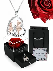 Best Friend Necklace Gift for Women, Friendship Pendant Necklace with Gift Box & Message Card, 4 Styles Bestie Jewelry for Birthday Graduation Christmas Gifts