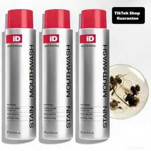 ID Stain Whitening Mouthwash for Teeth, Freshens Breath with Essential Oils, 237ML Oral Care Solution, Effective Dental Hygiene