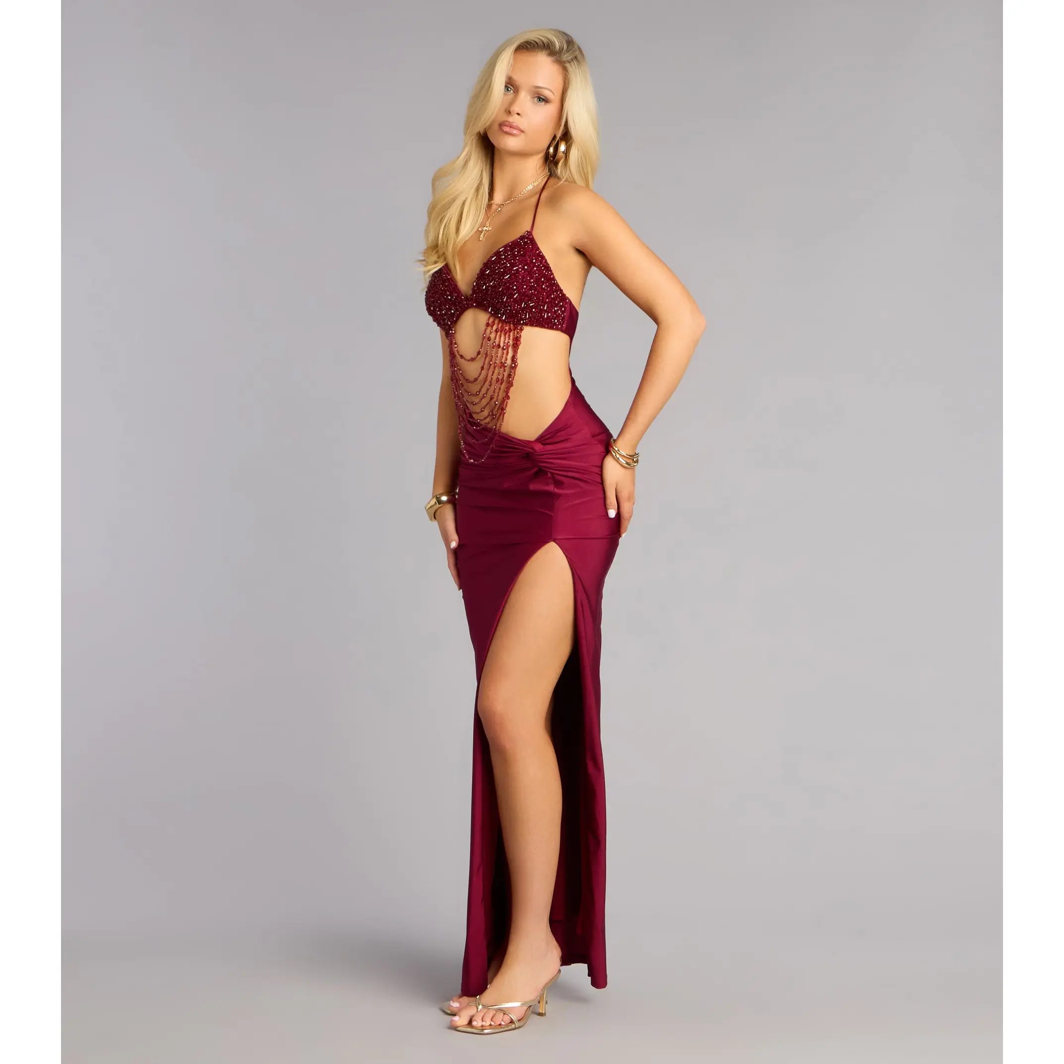 Nicki Beaded Fringe Mermaid Formal Dress - TikTok Shop Nicki Beaded Fringe Mermaid Formal Dress - TikTok Shop
